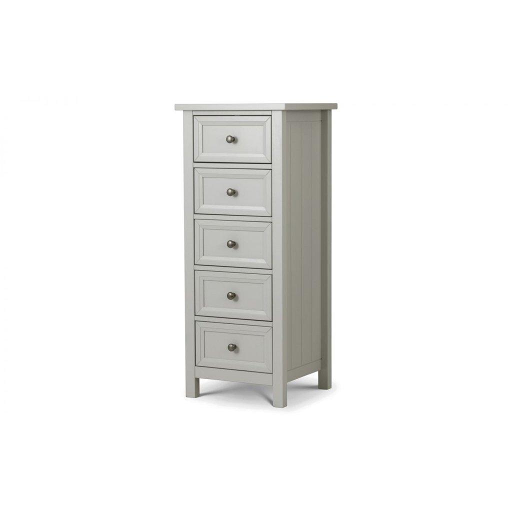 Premier Dove Grey 5 Drawers Tall Chest